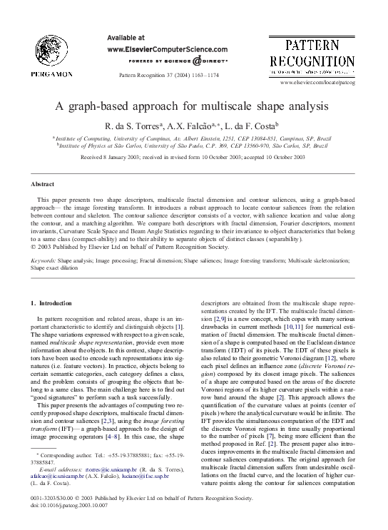 (PDF) A graph-based approach for multiscale shape analysis