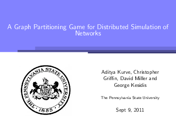 (PDF) A graph partitioning game for distributed simulation of networks