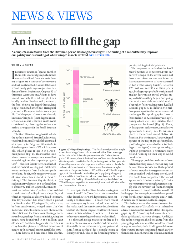 (PDF) An insect to fill the gap