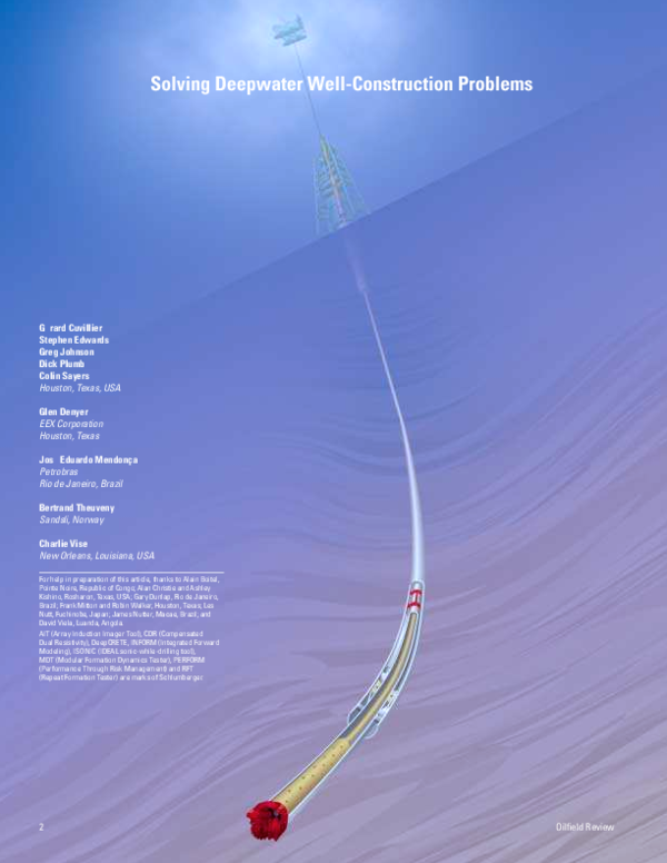 (PDF) Solving Deepwater Well-Construction Problems