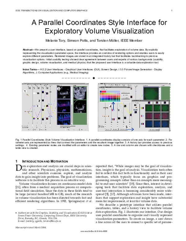 (PDF) A parallel coordinates style interface for exploratory volume ...