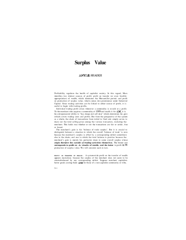 Surplus value essay image