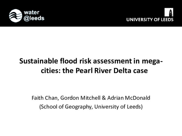 (PDF) Sustainable flood risk assessment in mega-cities: the Pearl River ...