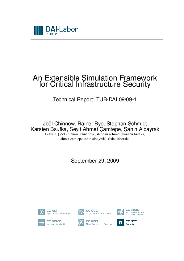 (PDF) An Extensible Simulation Framework for Critical Infrastructure ...