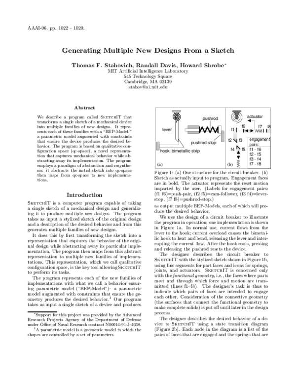 (PDF) Generating multiple new designs from a sketch