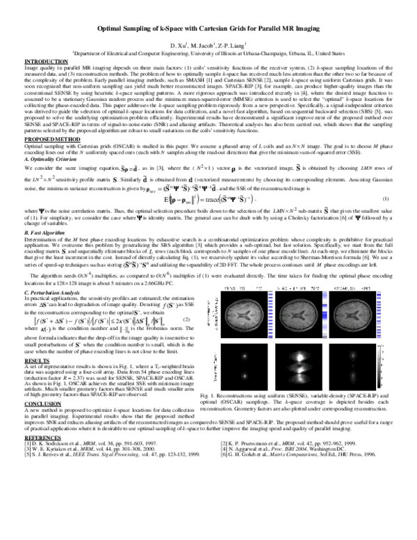 (PDF) Optimal sampling of k-space with Cartesian grids for parallel MR ...