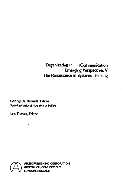 (PDF) Organization communication: Emerging perspectives (The ...