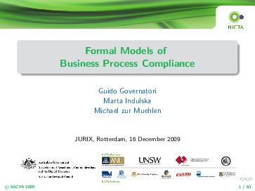 (PDF) Formal Models of Business Process Compliance