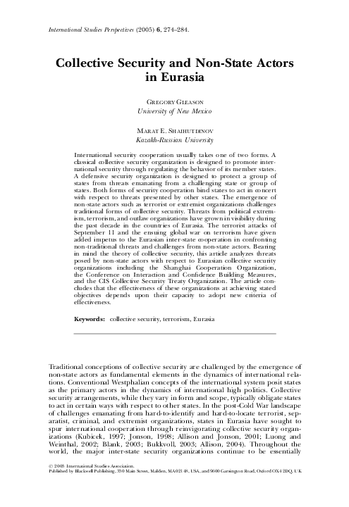 Examples of collective security picture