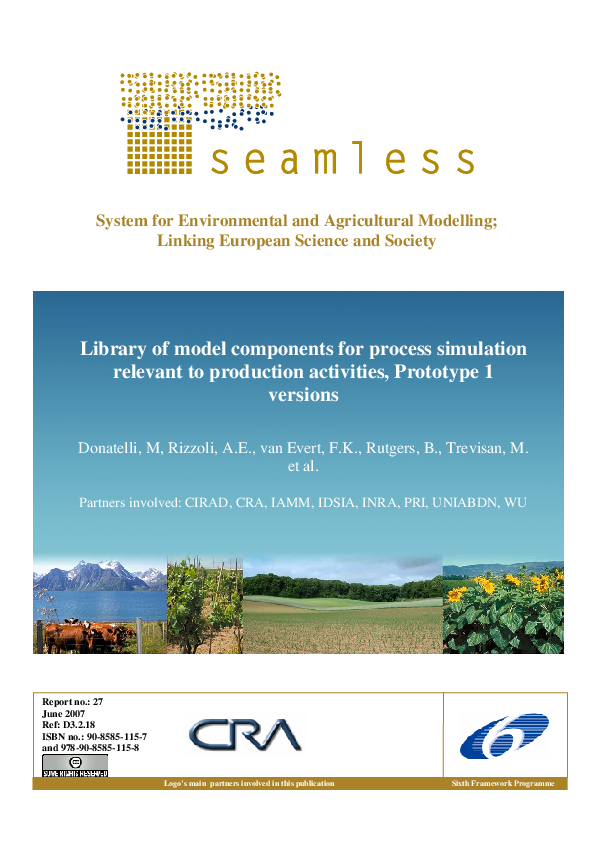 (PDF) Library of model components for process simulation relevant to ...