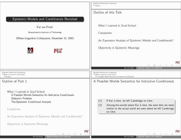 (PDF) Epistemic modals and conditionals revisited