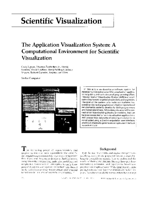 (PDF) Scientific Visualization David H. Laidlaw Academia.edu