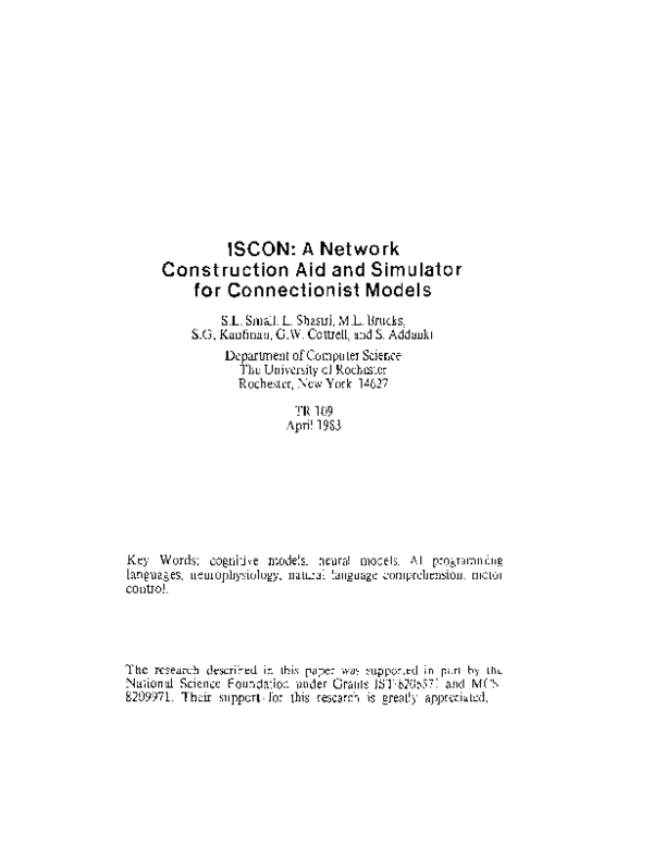 (PDF) ISCON: a network construction aid and simulator for connectionist ...