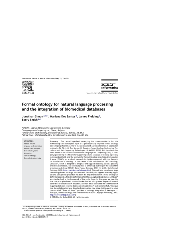 (PDF) Formal ontology for natural language processing and the ...