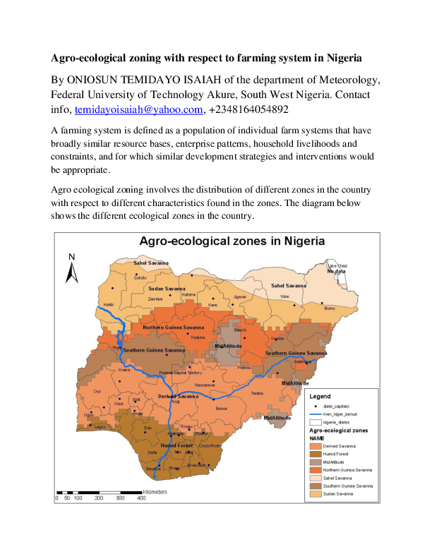 (DOC) Agroecological zoning with respect to farming system in Nigeria