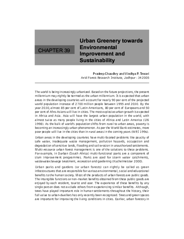 (PDF) urban greenery