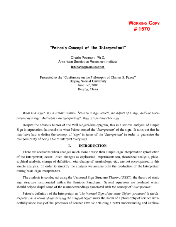 (DOC) Peirce's Concept of the Interpretant