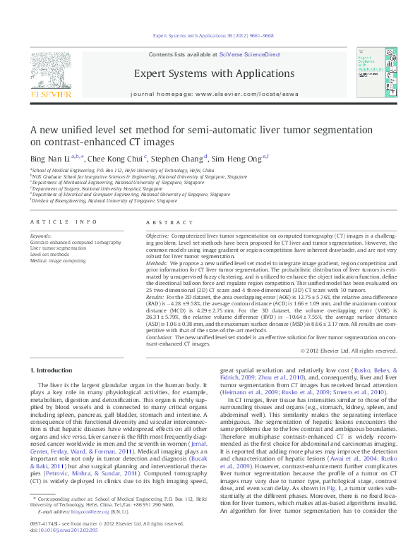 (PDF) A new unified level set method for semi-automatic liver tumor ...