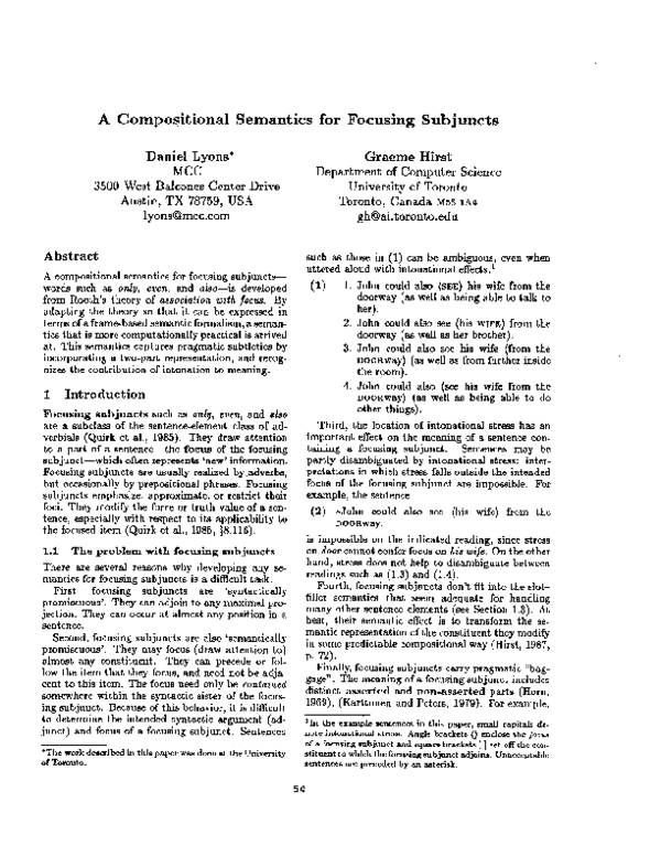 (PDF) A compositional semantics for focusing subjuncts