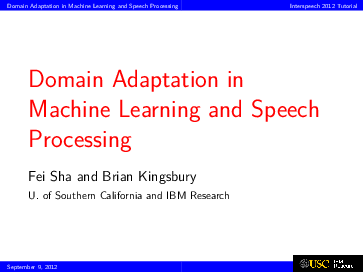 domain adaptation machine learning