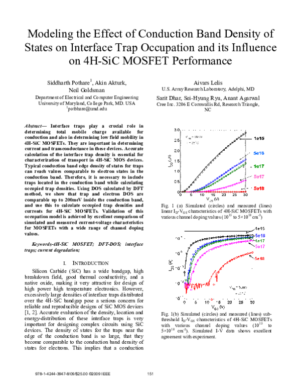 (PDF) Modeling the Effect of Conduction Band Density of States on ...