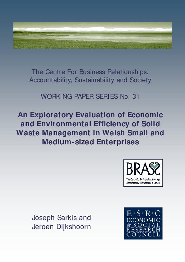 (PDF) An Exploratory Evaluation of Economic and Environmental ...
