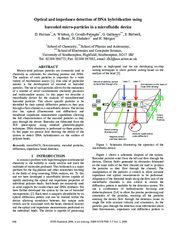 (PDF) Optical and impedance detection of DNA hybridisation using ...