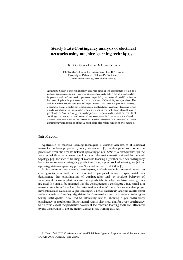 Multiple contingency analysis picture