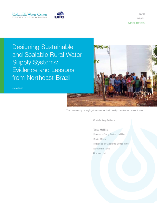 (PDF) Designing Sustainable and Scalable Rural Water Supply Systems ...