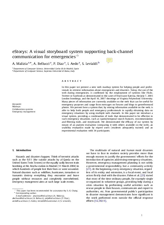 (PDF) eStorys A visual storyboard system supporting backchannel