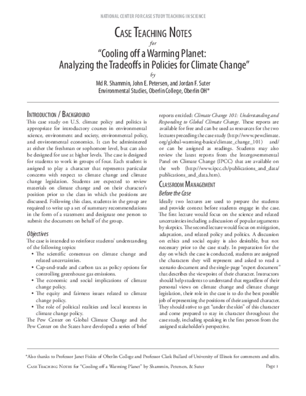 (PDF) CASETEACHING NOTES