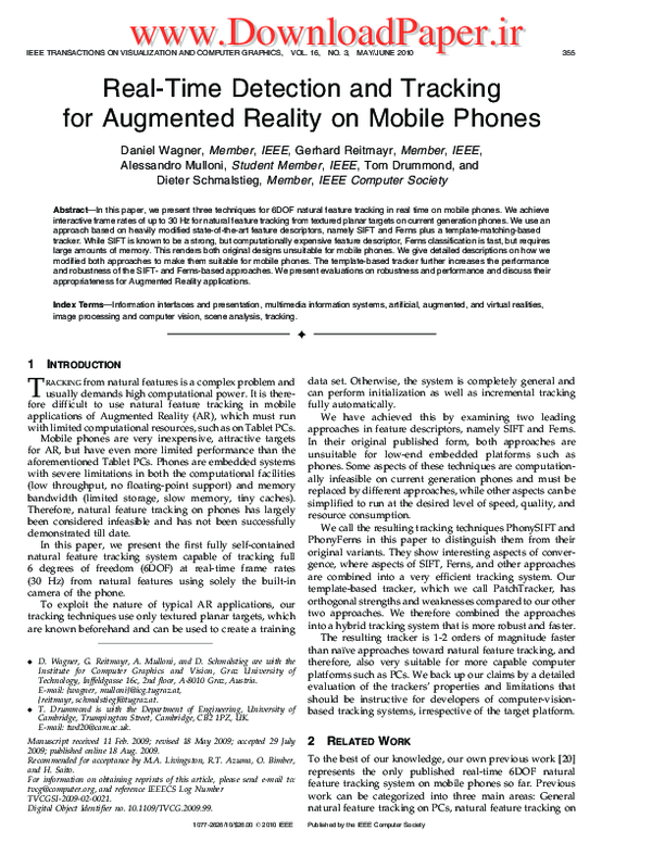 (PDF) Real-Time Detection and Tracking for Augmented Reality on Mobile ...