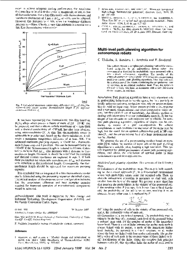 (PDF) Multi-level path planning algorithm for autonomous robots