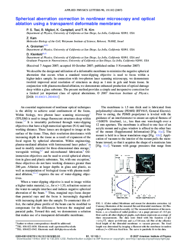 (PDF) Spherical aberration correction in nonlinear microscopy and ...