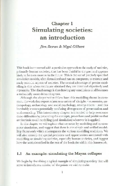 (PDF) Simulating societies: an introduction