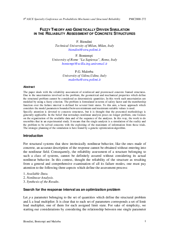 (PDF) Fuzzy theory and genetically-driven simulation in the reliability ...
