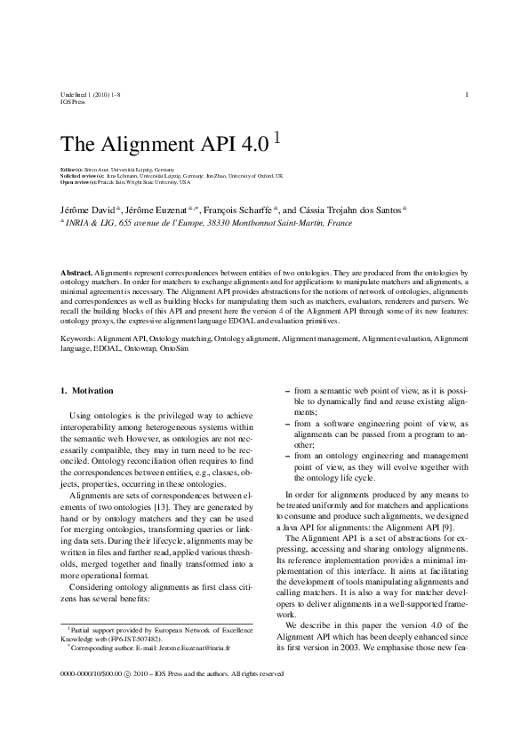 (PDF) The alignment api 4.0