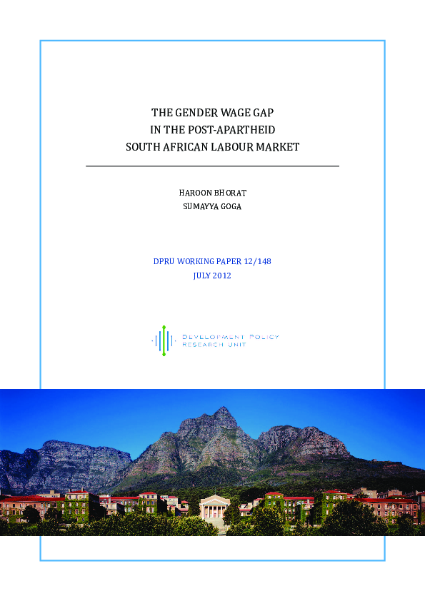 (PDF) The Gender Wage Gap in the Post-apartheid South African Labour Market