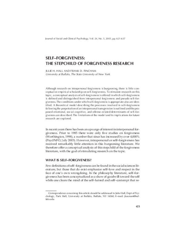 Forgiveness and health picture