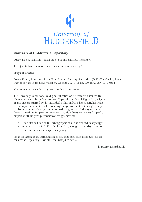 Tissue viability essay picture