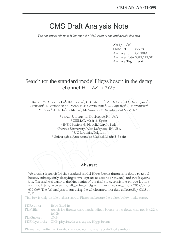 (PDF) CMS Draft Analysis Note