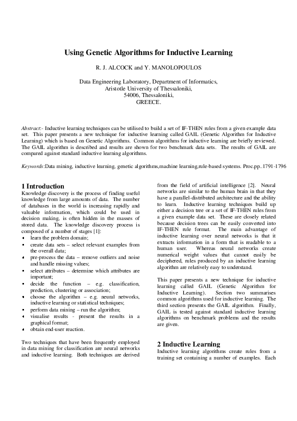 inductive learning in artificial intelligence