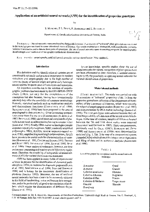 (PDF) Application of an artificial neural network (ANN) for the ...