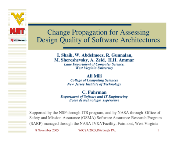(PDF) Change propagation for assessing design quality of software ...