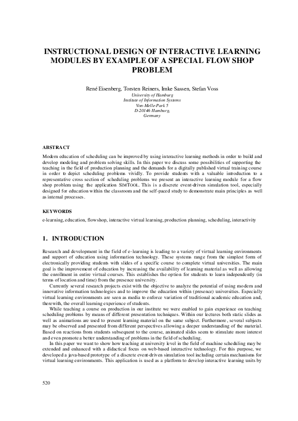 (PDF) INSTRUCTIONAL DESIGN OF INTERACTIVE LEARNING MODULES BY EXAMPLE ...