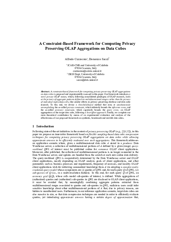 (PDF) A Constraint-Based Framework for Computing Privacy Preserving ...