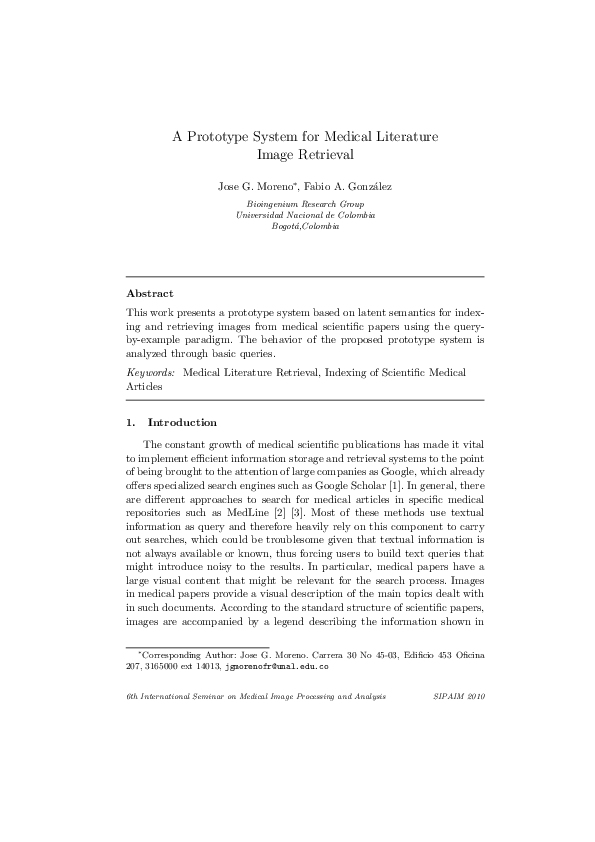 (PDF) A Prototype System for Medical Literature Image Retrieval Fabio