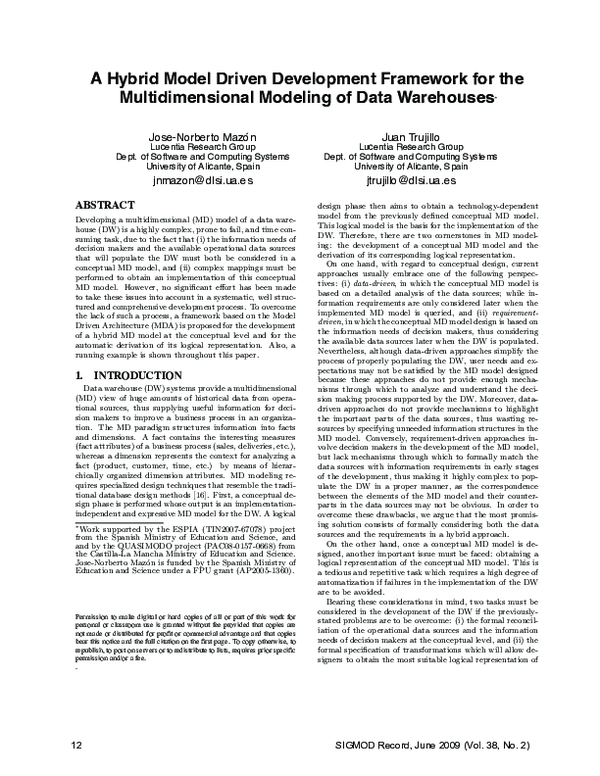 (PDF) A hybrid model driven development framework for the ...