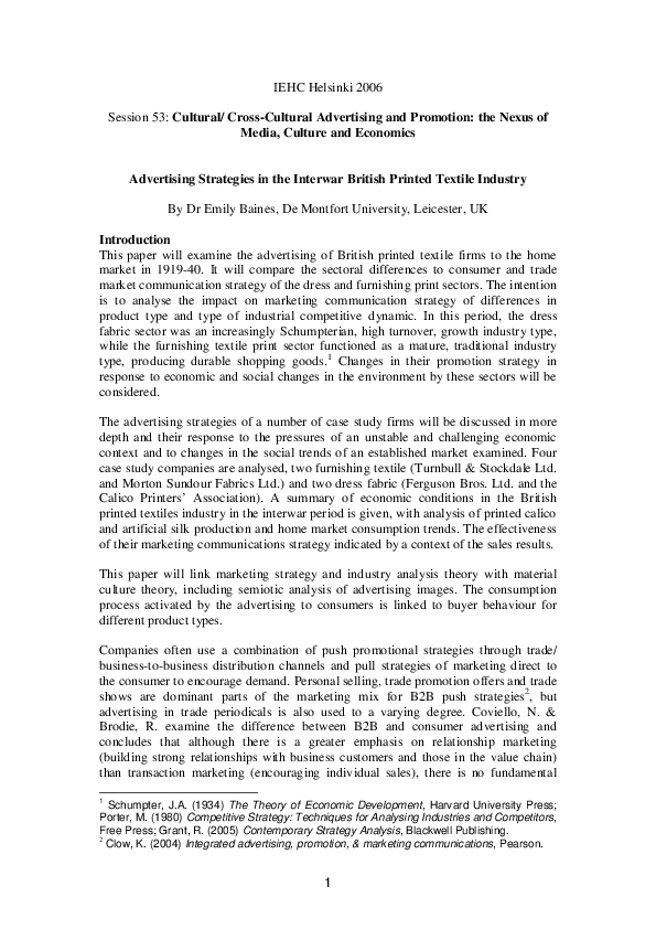 Importance of textile industry image