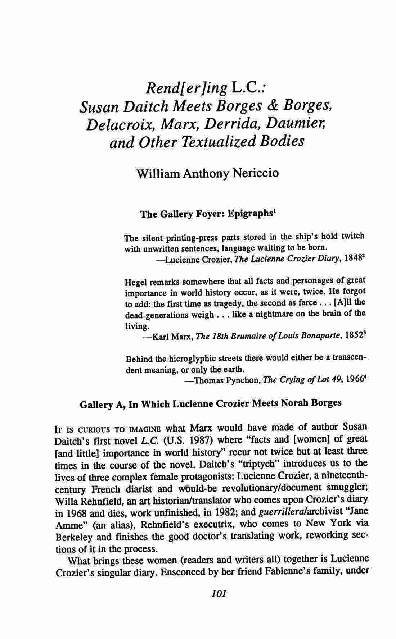 Susan daitch critical essays 06 image